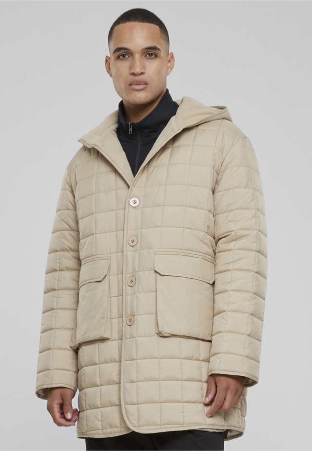 URBAN CLASSICS Winterjacke »Urban Classics Herren Polar Fleece Lined Parka« 1 Stk. tlg. mit Kapuze