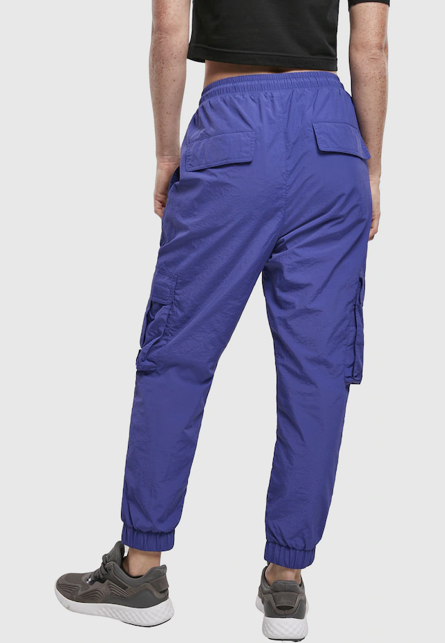 URBAN CLASSICS Schultertasche »Urban Classics Damen Ladies High Waist Crinkle Nylon Cargo Pants«