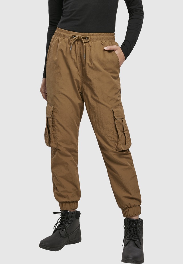 URBAN CLASSICS Schultertasche »Urban Classics Damen Ladies High Waist Crinkle Nylon Cargo Pants«