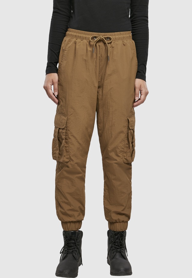 URBAN CLASSICS Schultertasche »Urban Classics Damen Ladies High Waist Crinkle Nylon Cargo Pants«