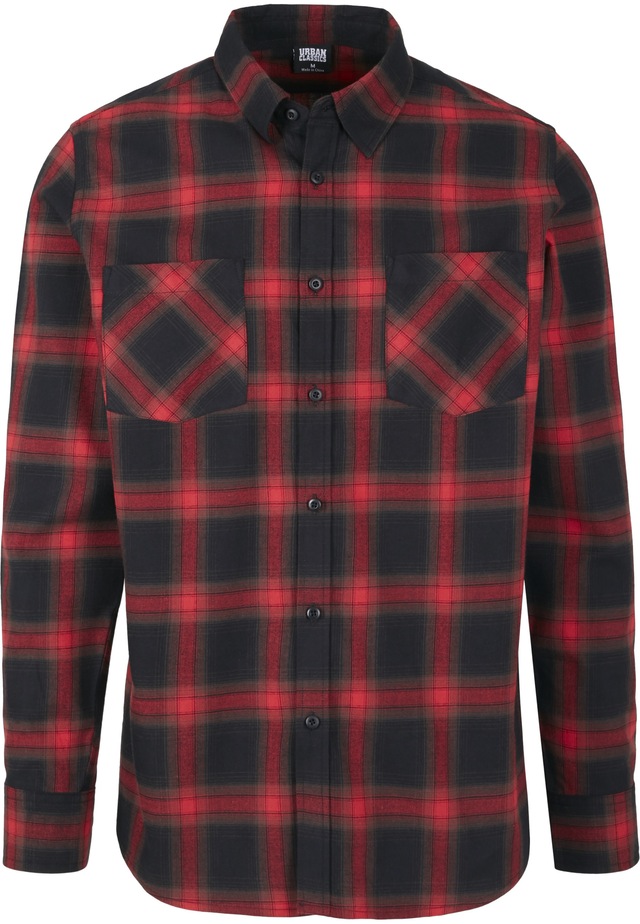 URBAN CLASSICS Langarmhemd »Urban Classics Herren Checked Flanell Shirt 6« 1