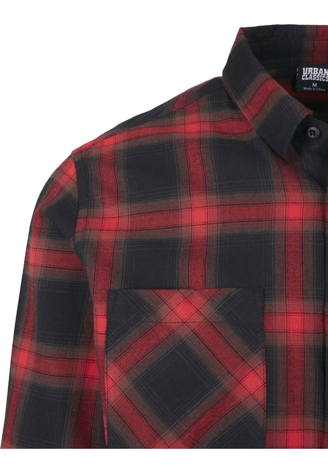 URBAN CLASSICS Langarmhemd »Urban Classics Herren Checked Flanell Shirt 6« 1