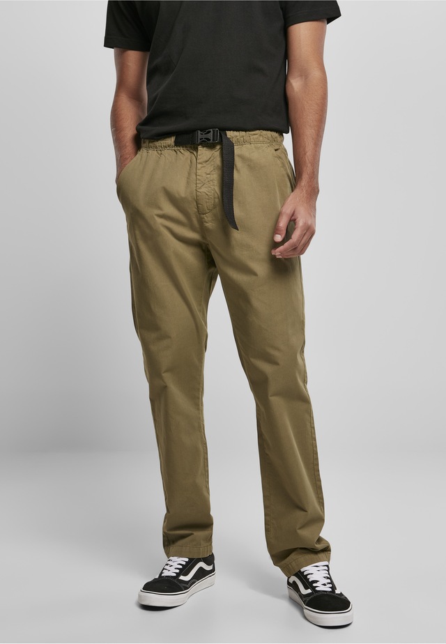 URBAN CLASSICS Stoffhose »Urban Classics Herren Straight Leg Chino with Belt«