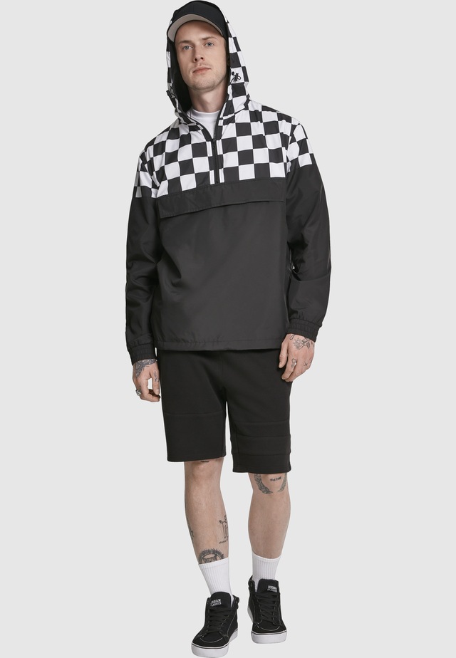 URBAN CLASSICS Langmantel »Urban Classics Herren Check Pull Over Jacket«