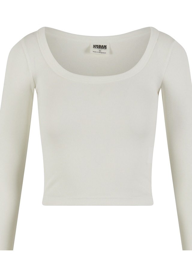 URBAN CLASSICS Longsleeve »Urban Classics Ladies Rib Jersey Wide Neck Longsleeve« 1