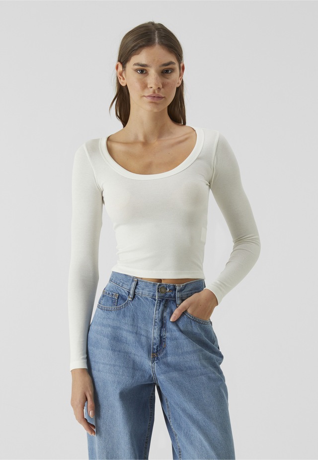 URBAN CLASSICS Longsleeve »Urban Classics Ladies Rib Jersey Wide Neck Longsleeve« 1