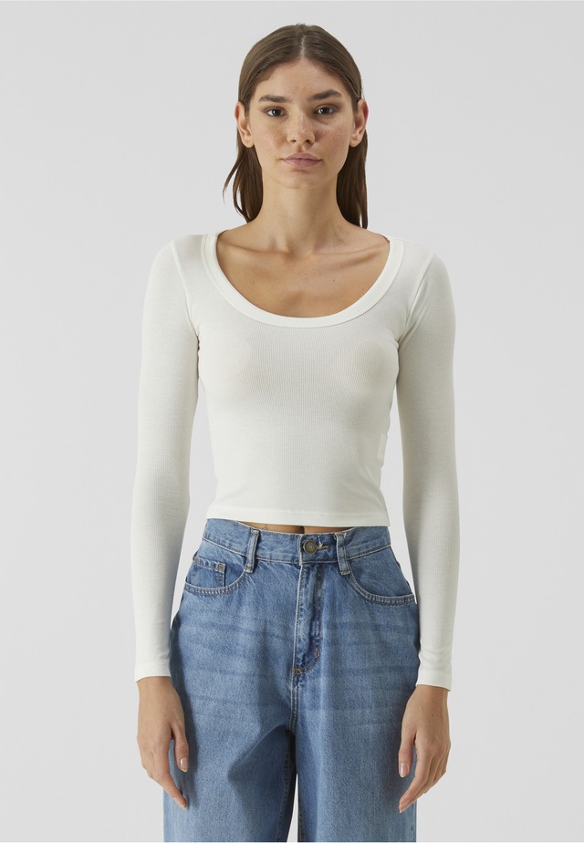 URBAN CLASSICS Longsleeve »Urban Classics Ladies Rib Jersey Wide Neck Longsleeve« 1