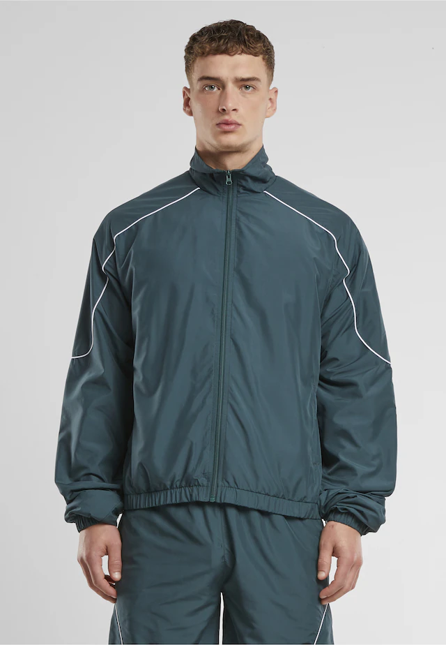 URBAN CLASSICS Trainingsjacke »Urban Classics Piped Panel Trackjacket« 1 Stk. tlg. ohne Kapuze
