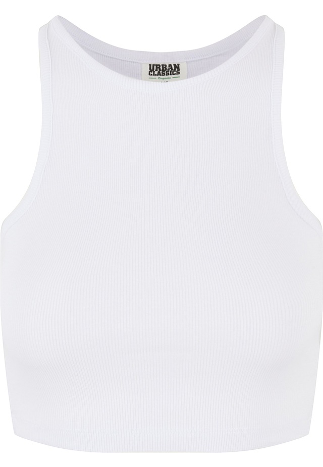 URBAN CLASSICS Tanktop »Urban Classics Ladies Organic Cropped Rib Top 2-Pack«