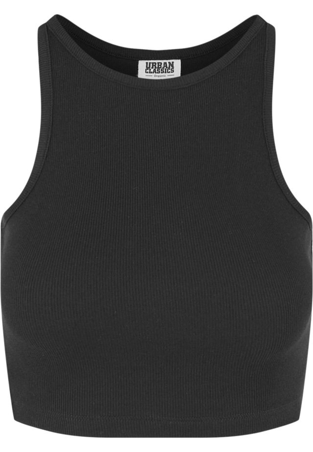 URBAN CLASSICS Tanktop »Urban Classics Ladies Organic Cropped Rib Top 2-Pack«