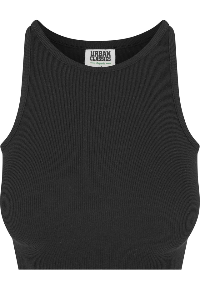 URBAN CLASSICS Tanktop »Urban Classics Ladies Organic Cropped Rib Top 2-Pack«