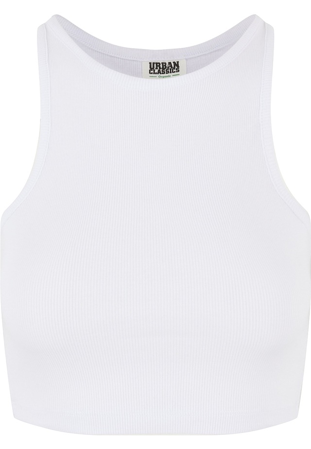 URBAN CLASSICS Tanktop »Urban Classics Ladies Organic Cropped Rib Top 2-Pack«