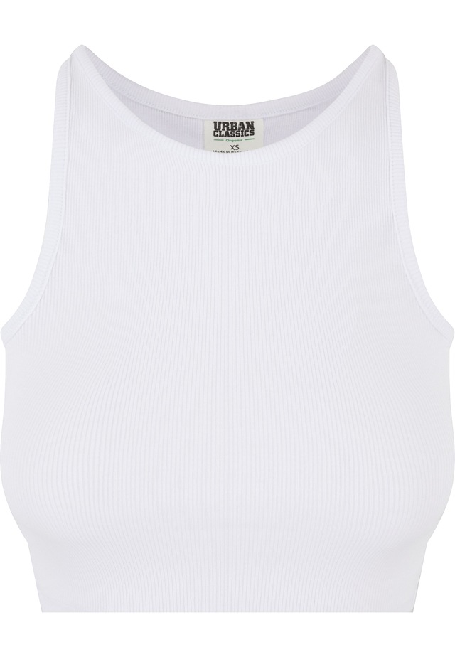 URBAN CLASSICS Tanktop »Urban Classics Ladies Organic Cropped Rib Top 2-Pack«