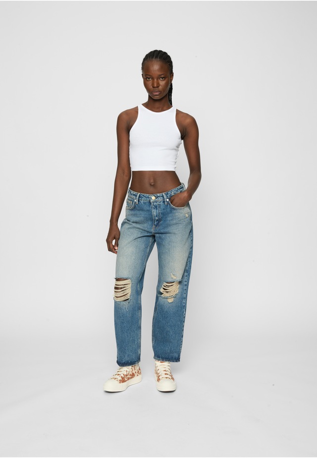 URBAN CLASSICS Tanktop »Urban Classics Ladies Organic Cropped Rib Top 2-Pack«