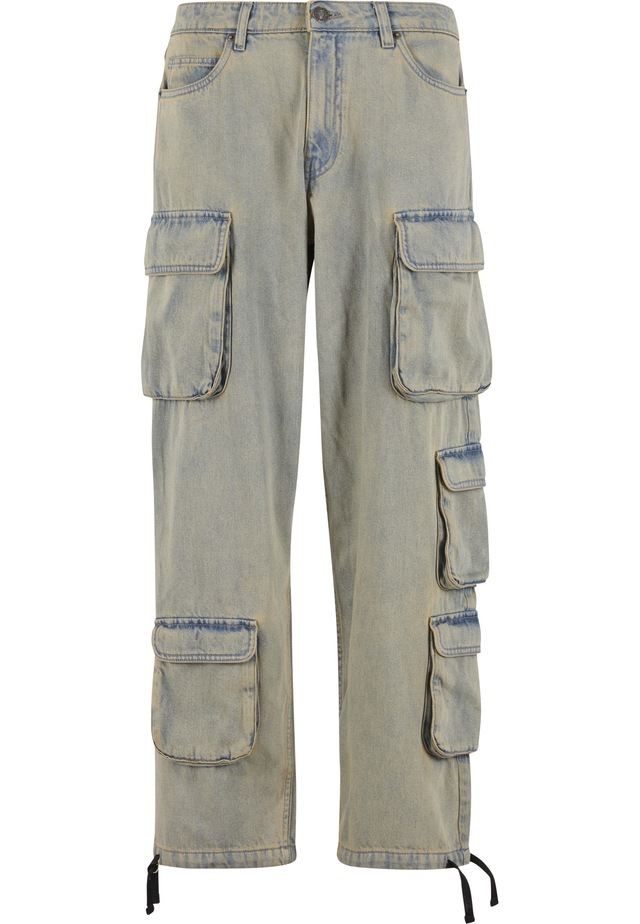 URBAN CLASSICS Cargohose »Urban Classics Multi Pocket Denim Cargo«