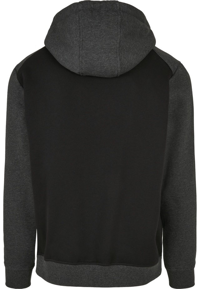 URBAN CLASSICS Rundhalspullover »Urban Classics Herren 2-Tone Fake Raglan Hoody« 1 Stk.