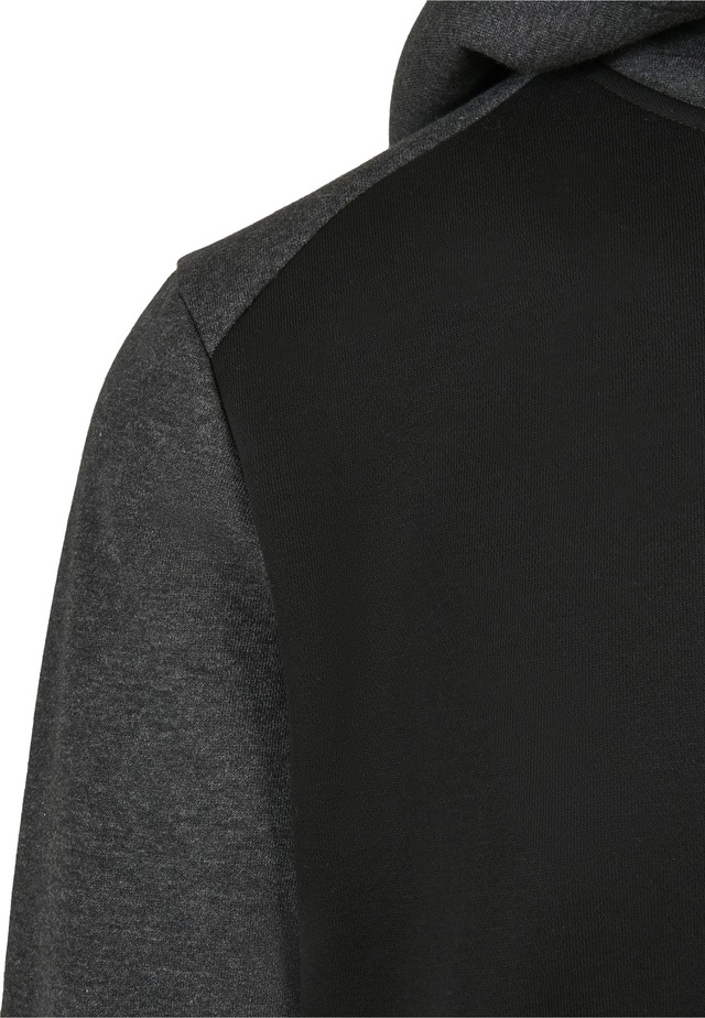 URBAN CLASSICS Rundhalspullover »Urban Classics Herren 2-Tone Fake Raglan Hoody« 1 Stk.