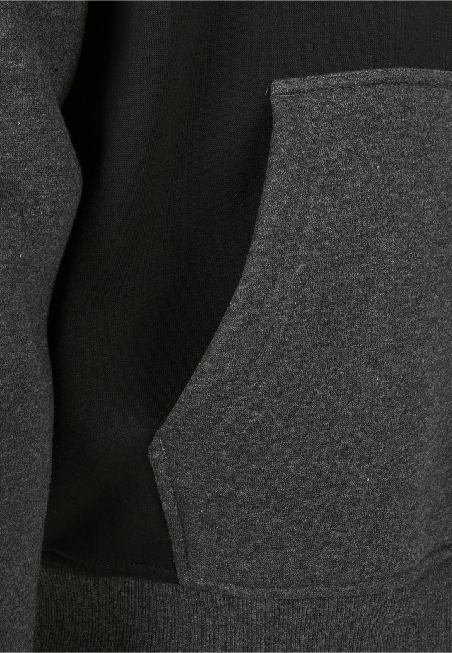 URBAN CLASSICS Rundhalspullover »Urban Classics Herren 2-Tone Fake Raglan Hoody« 1 Stk.