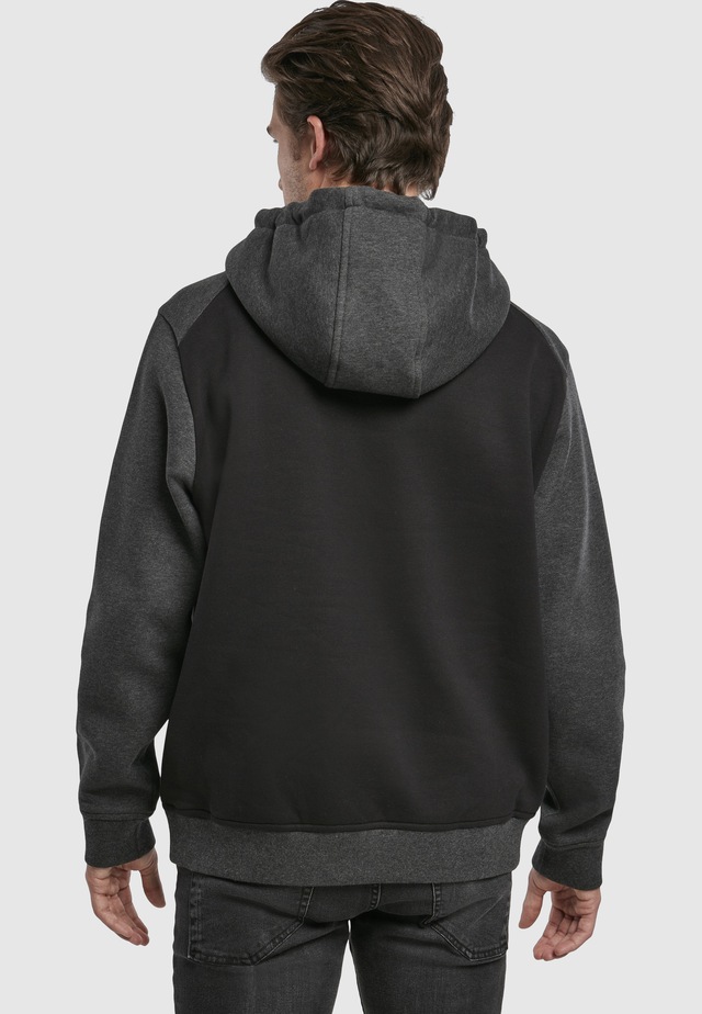 URBAN CLASSICS Rundhalspullover »Urban Classics Herren 2-Tone Fake Raglan Hoody« 1 Stk.