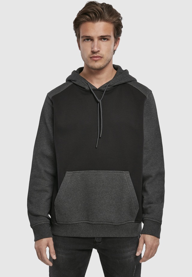 URBAN CLASSICS Rundhalspullover »Urban Classics Herren 2-Tone Fake Raglan Hoody« 1 Stk.