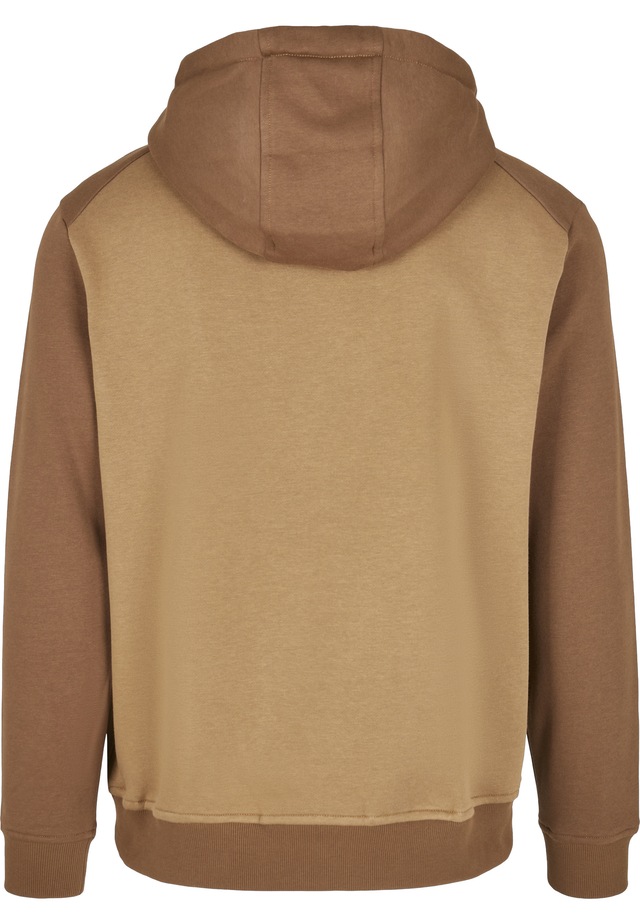 URBAN CLASSICS Rundhalspullover »Urban Classics Herren 2-Tone Fake Raglan Hoody« 1 Stk.