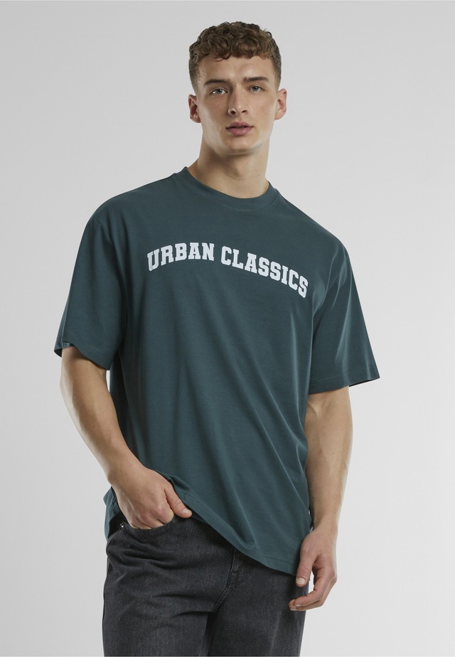 URBAN CLASSICS T-Shirt »Urban Classics UC College Logo Tall Tee« 1 Stk.