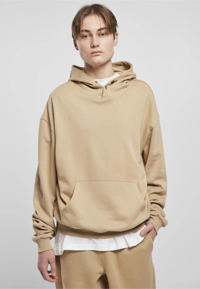 URBAN CLASSICS Rundhalspullover »Urban Classics Herren Snap Hoody« 1 Stk.