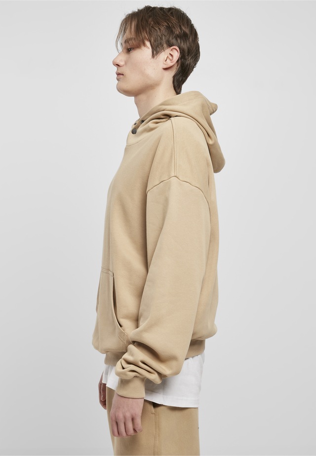 URBAN CLASSICS Rundhalspullover »Urban Classics Herren Snap Hoody« 1 Stk.