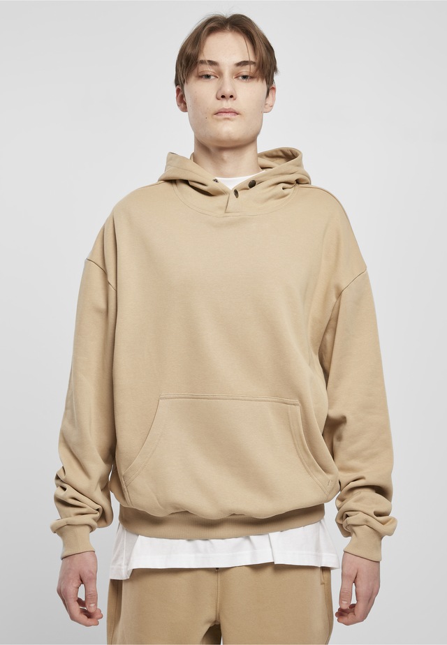 URBAN CLASSICS Rundhalspullover »Urban Classics Herren Snap Hoody« 1 Stk.