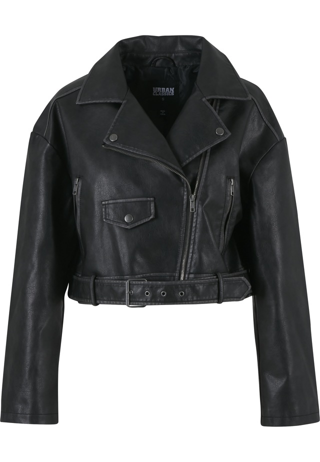 URBAN CLASSICS Ledermantel »Urban Classics Ladies Vintage Jacket«