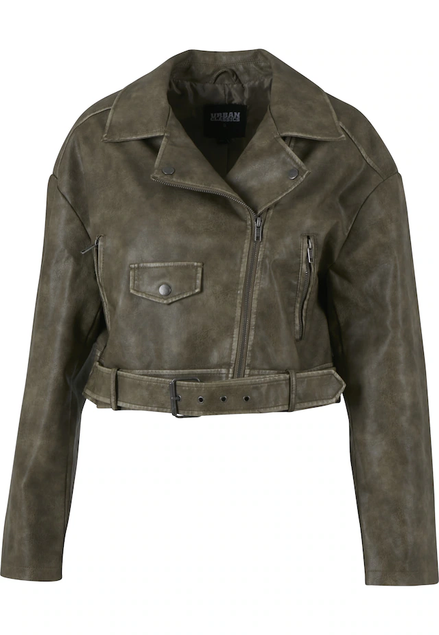 URBAN CLASSICS Ledermantel »Urban Classics Ladies Vintage Jacket«