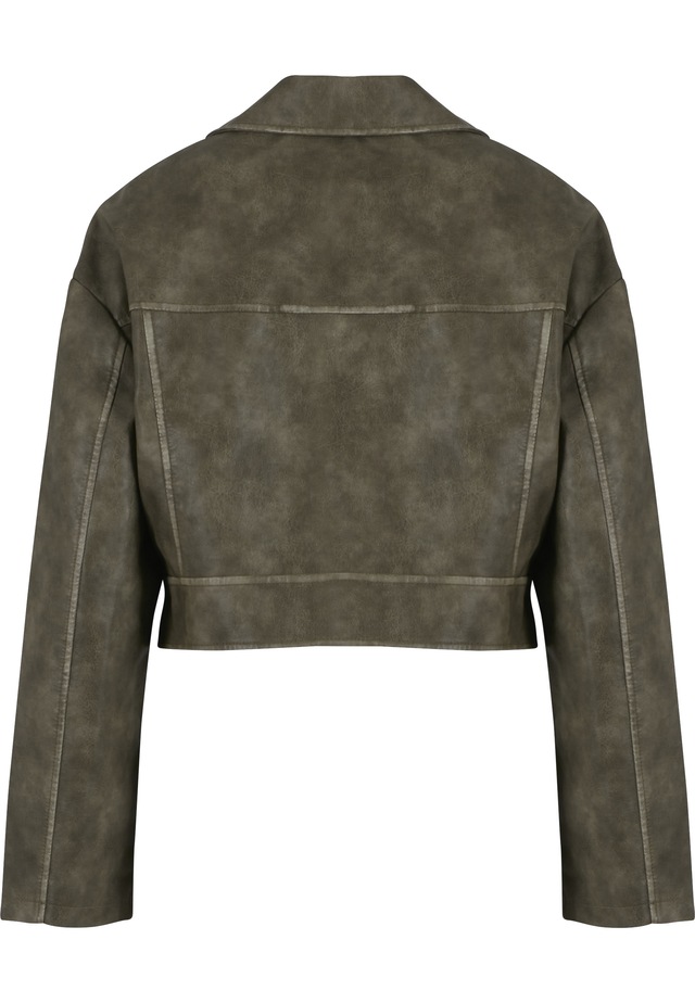URBAN CLASSICS Ledermantel »Urban Classics Ladies Vintage Jacket«