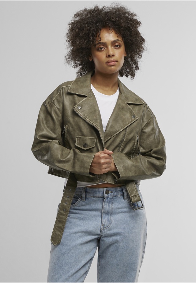 URBAN CLASSICS Ledermantel »Urban Classics Ladies Vintage Jacket«