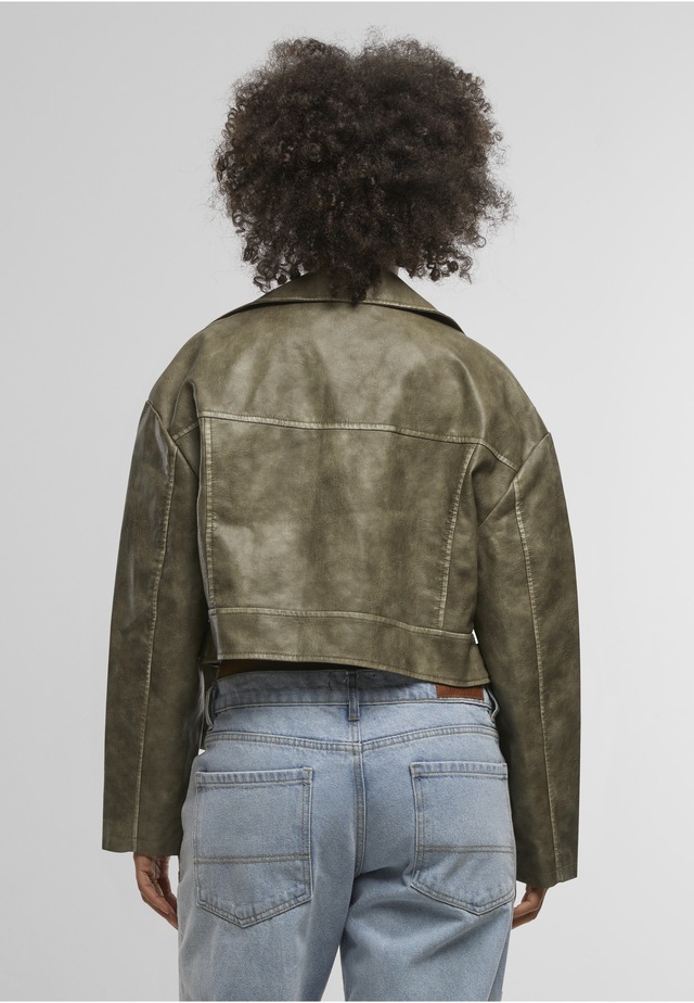 URBAN CLASSICS Ledermantel »Urban Classics Ladies Vintage Jacket«