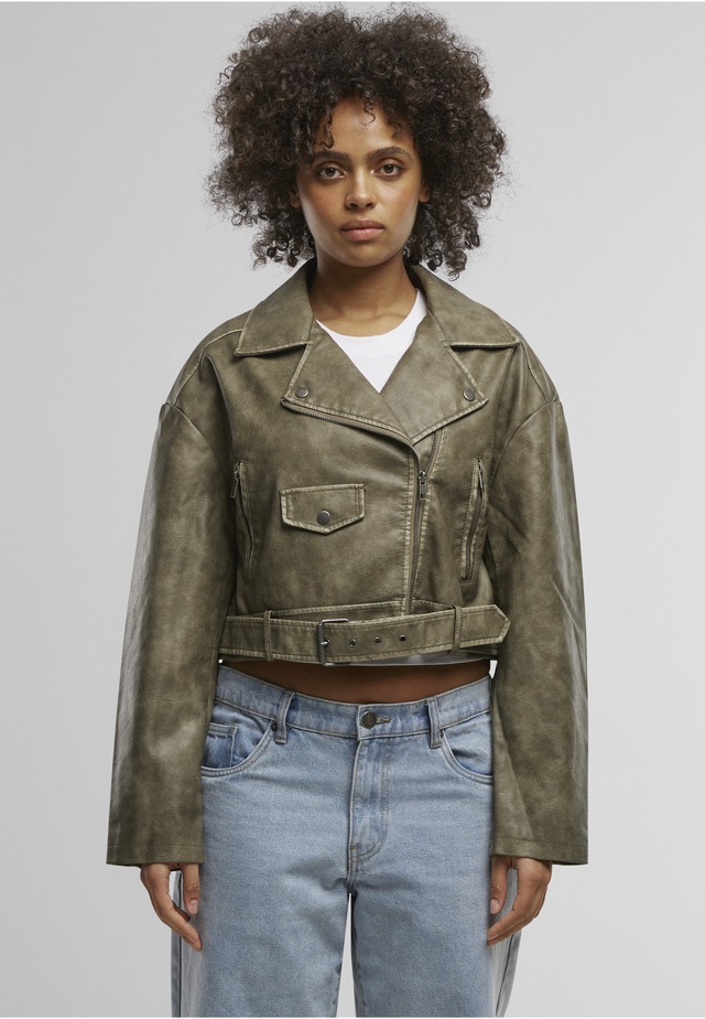 URBAN CLASSICS Ledermantel »Urban Classics Ladies Vintage Jacket«