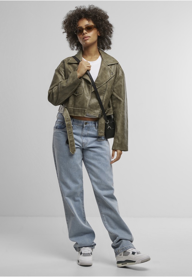 URBAN CLASSICS Ledermantel »Urban Classics Ladies Vintage Jacket«