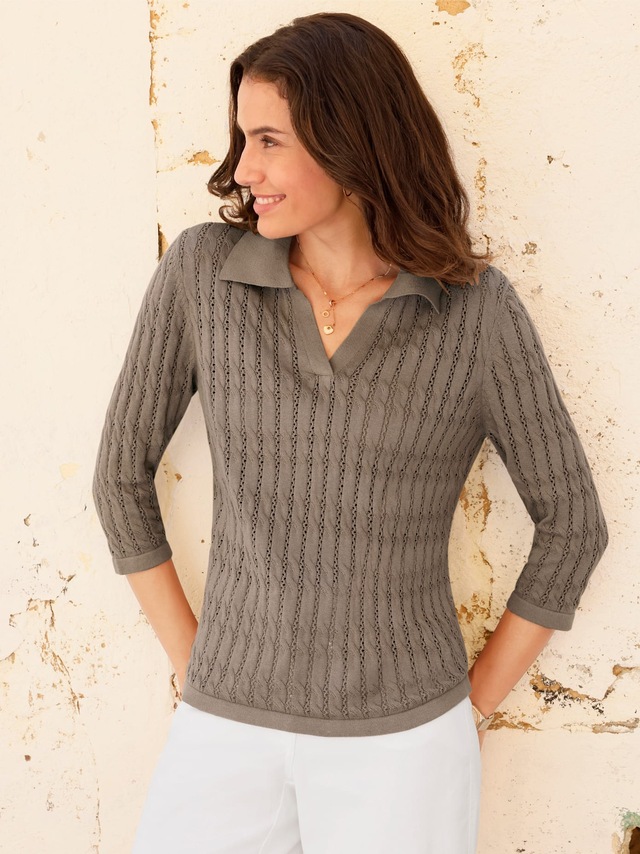 Inspirationen Polokragenpullover »Polopullover«