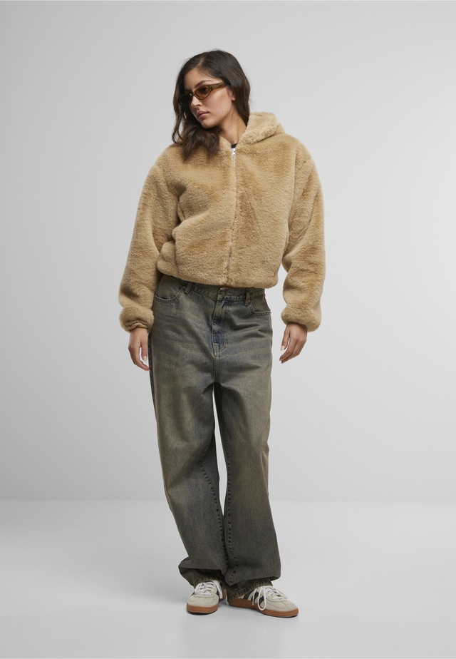 URBAN CLASSICS Sweatjacke »Urban Classics Ladies Full Zip Faux Fur Hoodie«