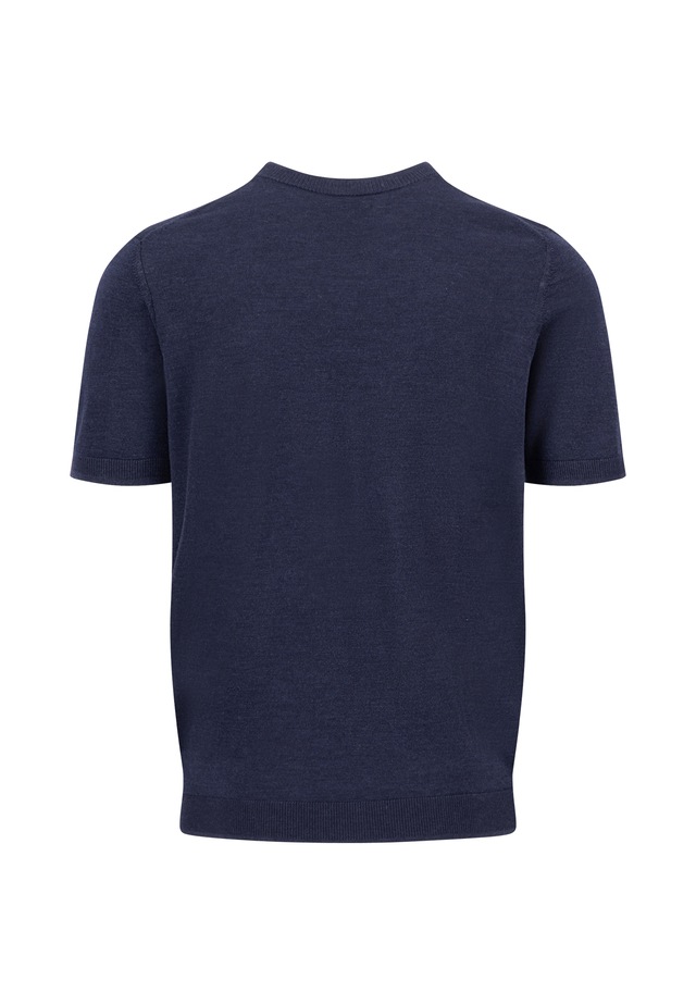 FYNCH-HATTON Strickpullover Sommerpullover - halbarm - mit Stickerei