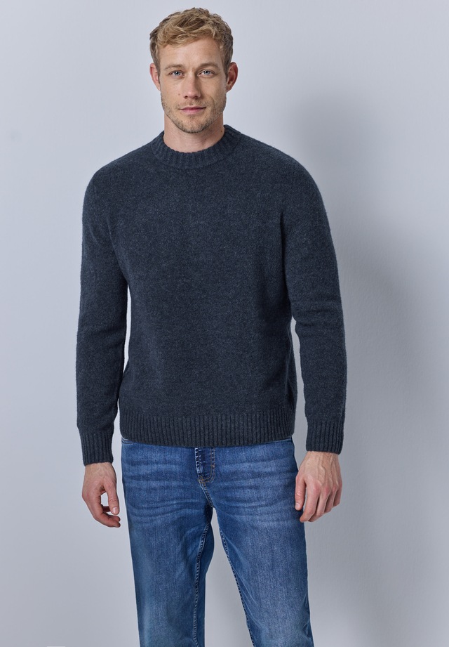 STREET ONE MEN Rundhalspullover Grobstrick