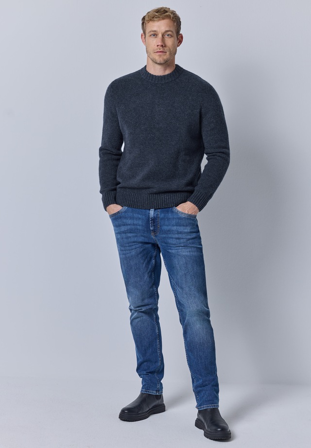 STREET ONE MEN Rundhalspullover Grobstrick