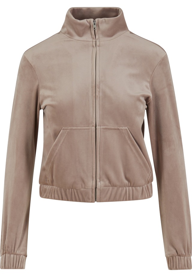 URBAN CLASSICS Langmantel »Urban Classics Ladies Short Velvet Track Jacket«