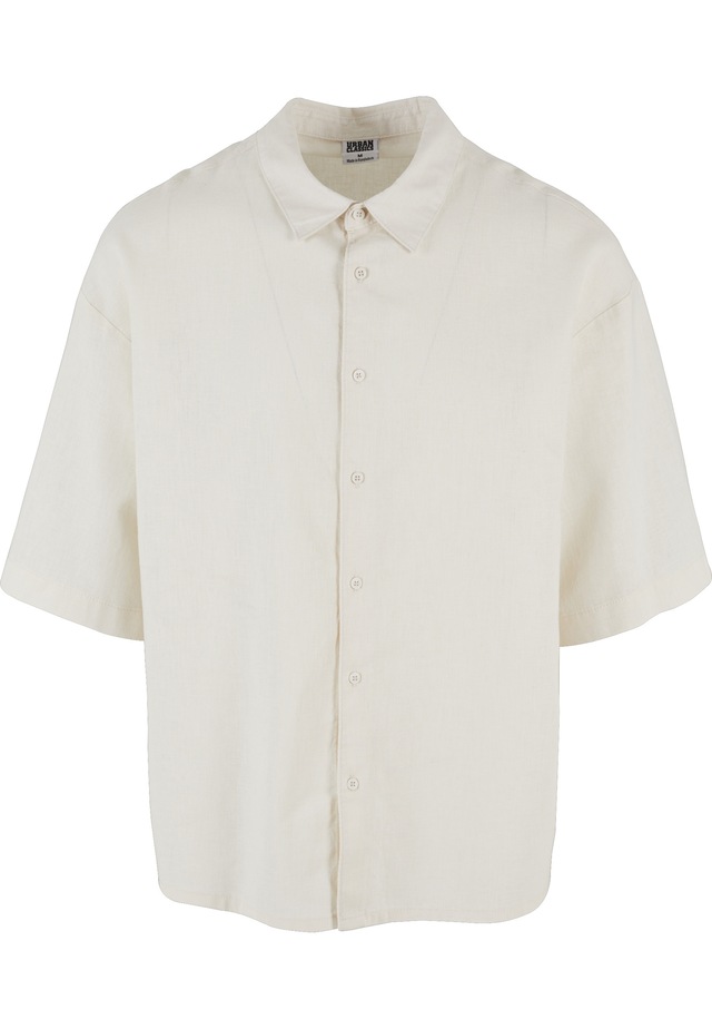 URBAN CLASSICS Langarmhemd »Urban Classics Herren Boxy Cotton Linen Shirt« 1 Stk.