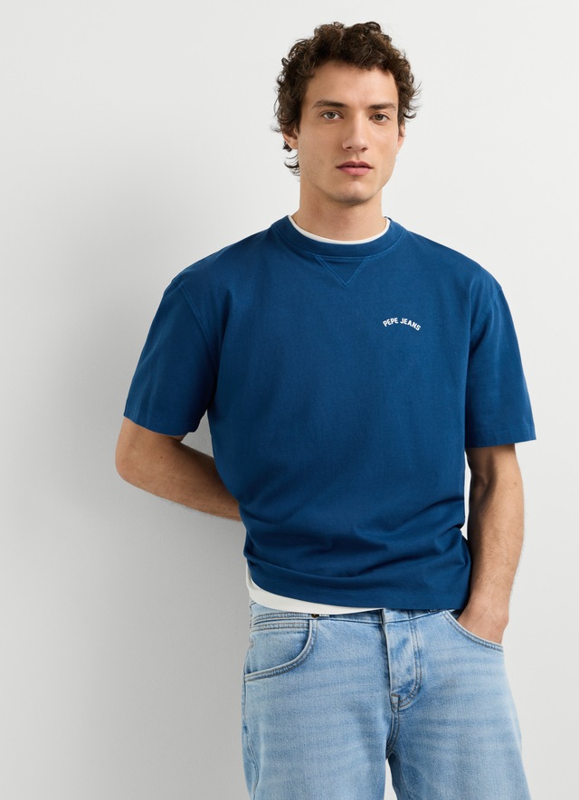 Pepe Jeans T-Shirt »JOHN TEE« mit V-Naht am Rundhals