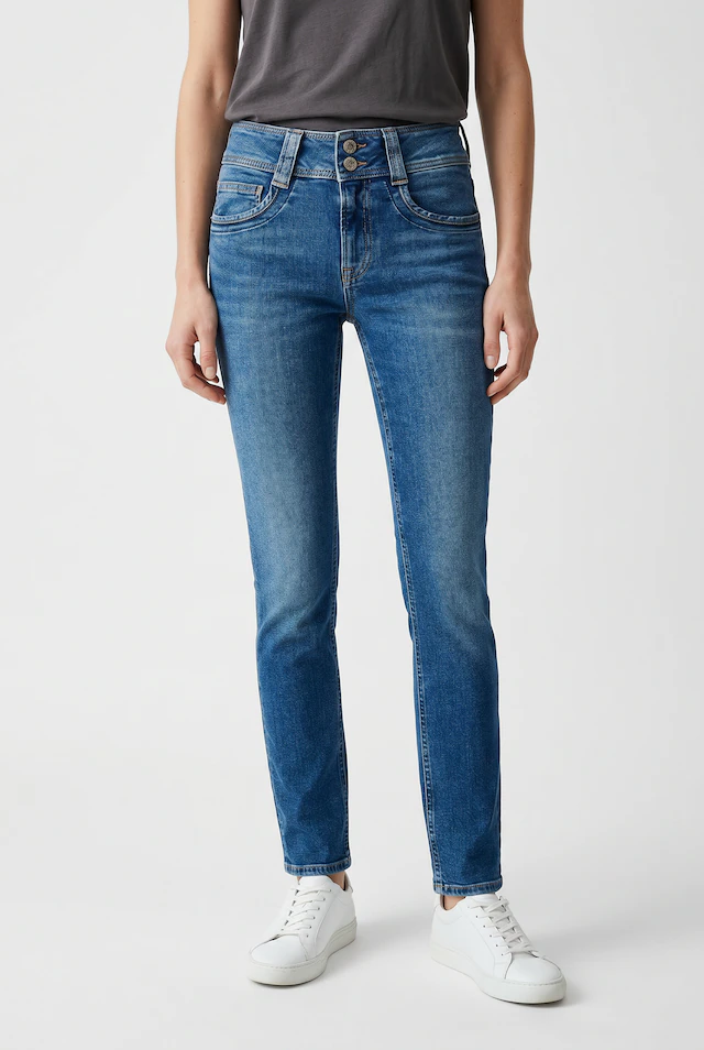Pepe Jeans Straight-Jeans »SLIM JEANS MW GEN« mit doppeltem Knopfverschluss
