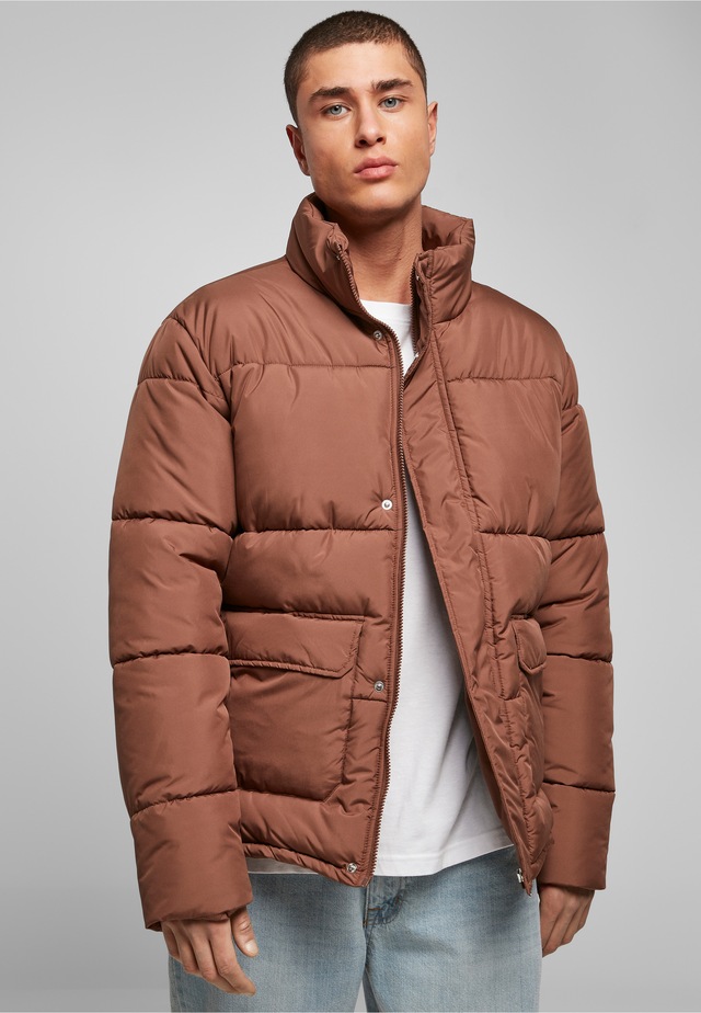 URBAN CLASSICS Winterjacke »Urban Classics Herren Short Puffer Jacket« 1 Stk. tlg. ohne Kapuze