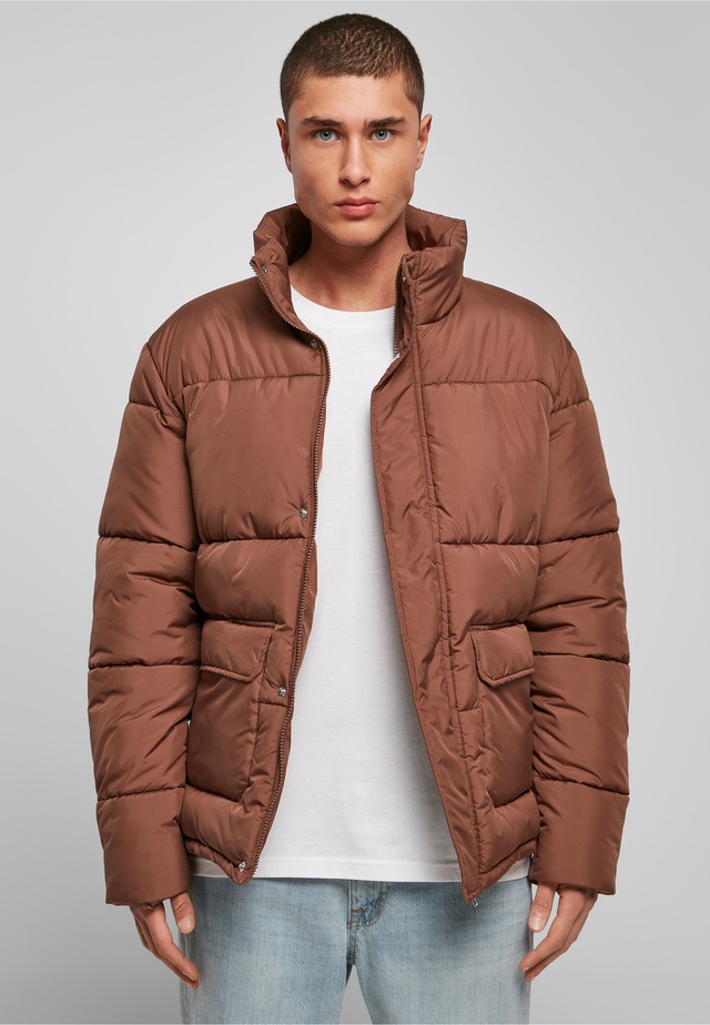 URBAN CLASSICS Winterjacke »Urban Classics Herren Short Puffer Jacket« 1 Stk. tlg. ohne Kapuze
