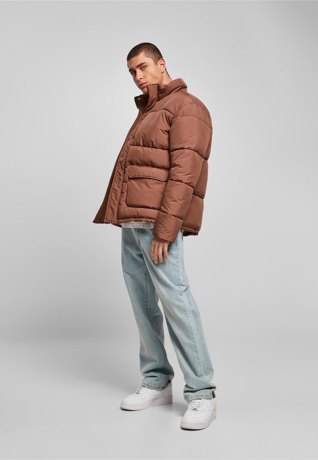 URBAN CLASSICS Winterjacke »Urban Classics Herren Short Puffer Jacket« 1 Stk. tlg. ohne Kapuze