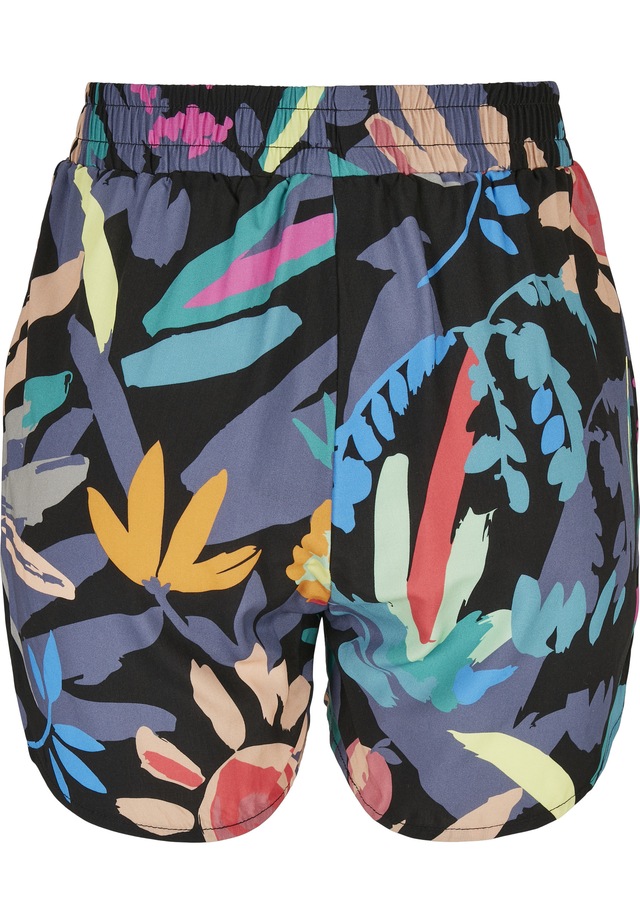 URBAN CLASSICS Stoffhose »Urban Classics Damen Ladies AOP Viscose Resort Shorts«
