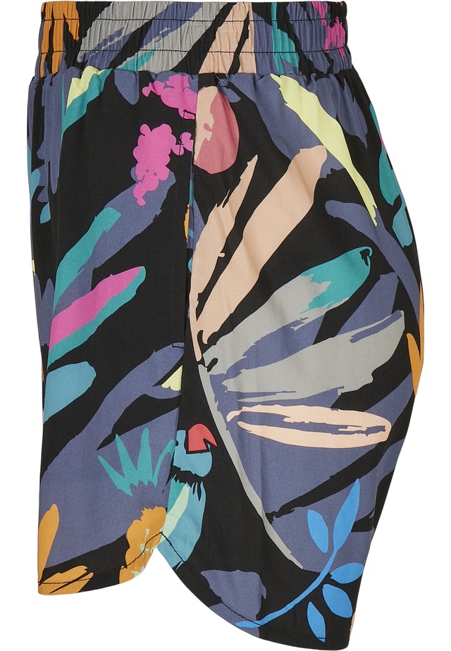 URBAN CLASSICS Stoffhose »Urban Classics Damen Ladies AOP Viscose Resort Shorts«